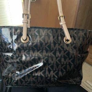 BROWN AND TAN MK PURSE